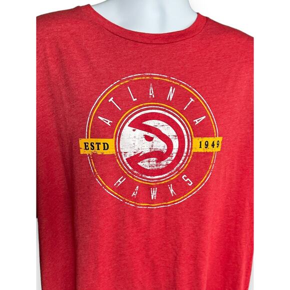 New NBA Atlanta Hawks Unisex Men's Short Sleeve Graphic Logo T-Shirt Red XL - Picture 3 of 5
